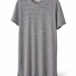 Black & White Striped T-Shirt Dress XL (16–18) 100% Cotton
